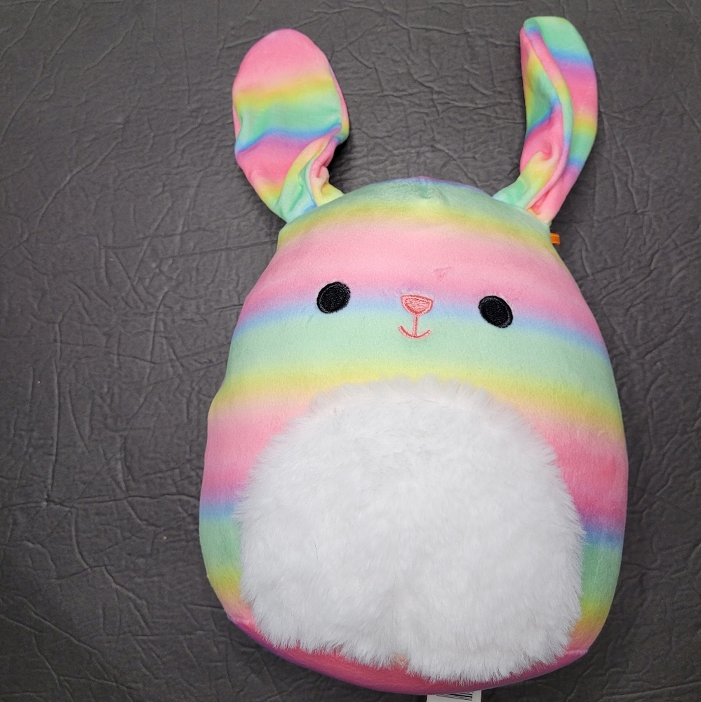 DANYA Squishmallows Rainbow Bunny 9-in Excellent Like New